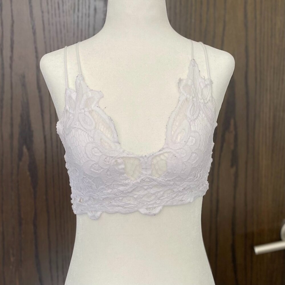 Free People White Lace Bralette